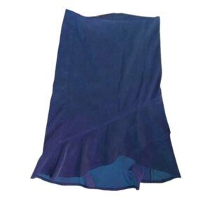 -LE CHATEAU Brown Micro Fiber Midi Skirt Size 7